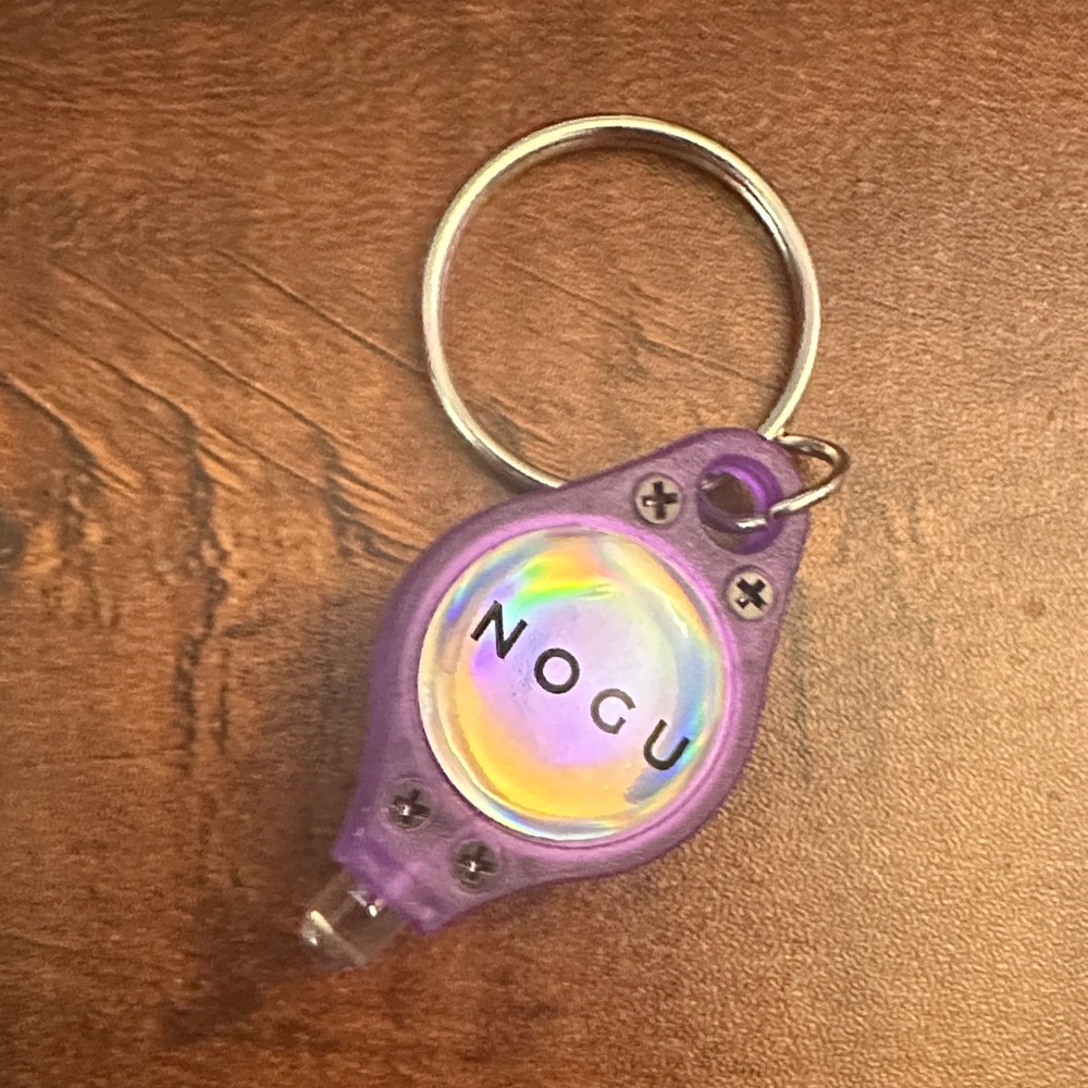 NOGU Blue Firefly glass Bracelet with ultraviolet light Keychain - Picture 3 of 4